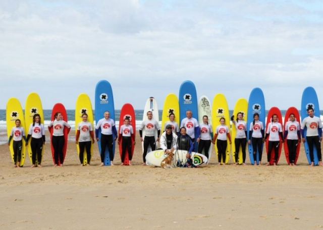 Sesión de surf en grupo 